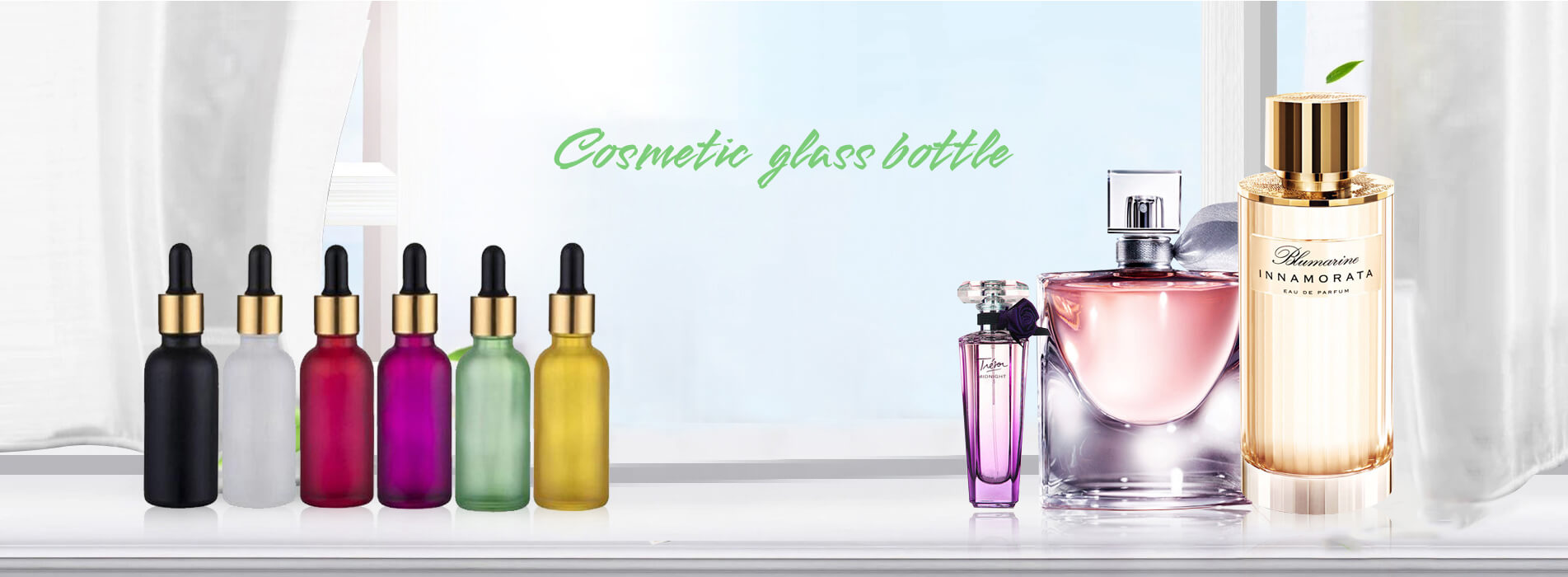 Bottiglia di vetro cosmetica