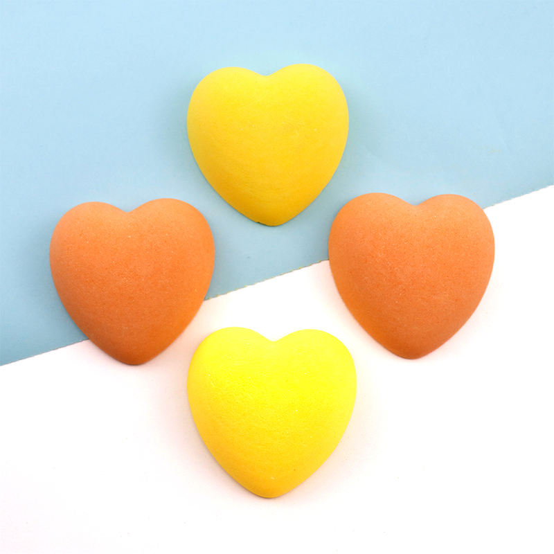 heart shaped bath bombs